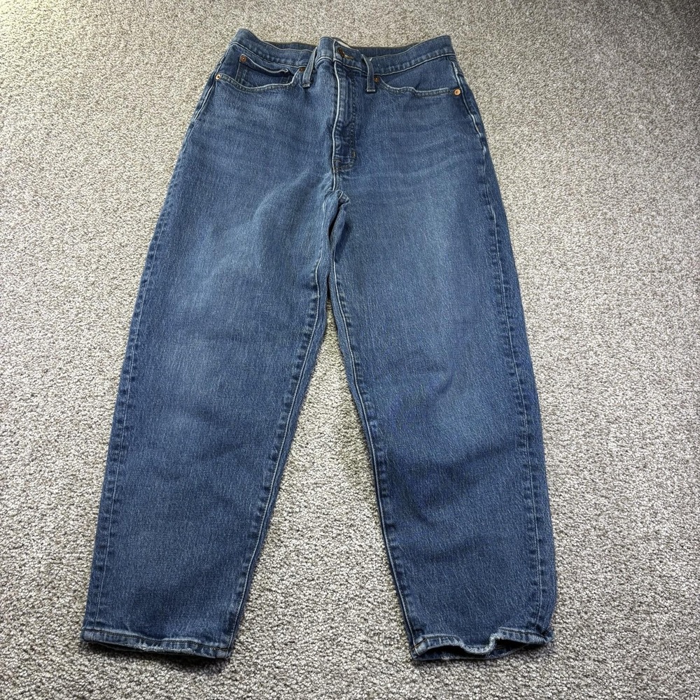 Madewell Balloon Jeans Womens 30 Blue Medium Wash High Rise Relaxed Tapered